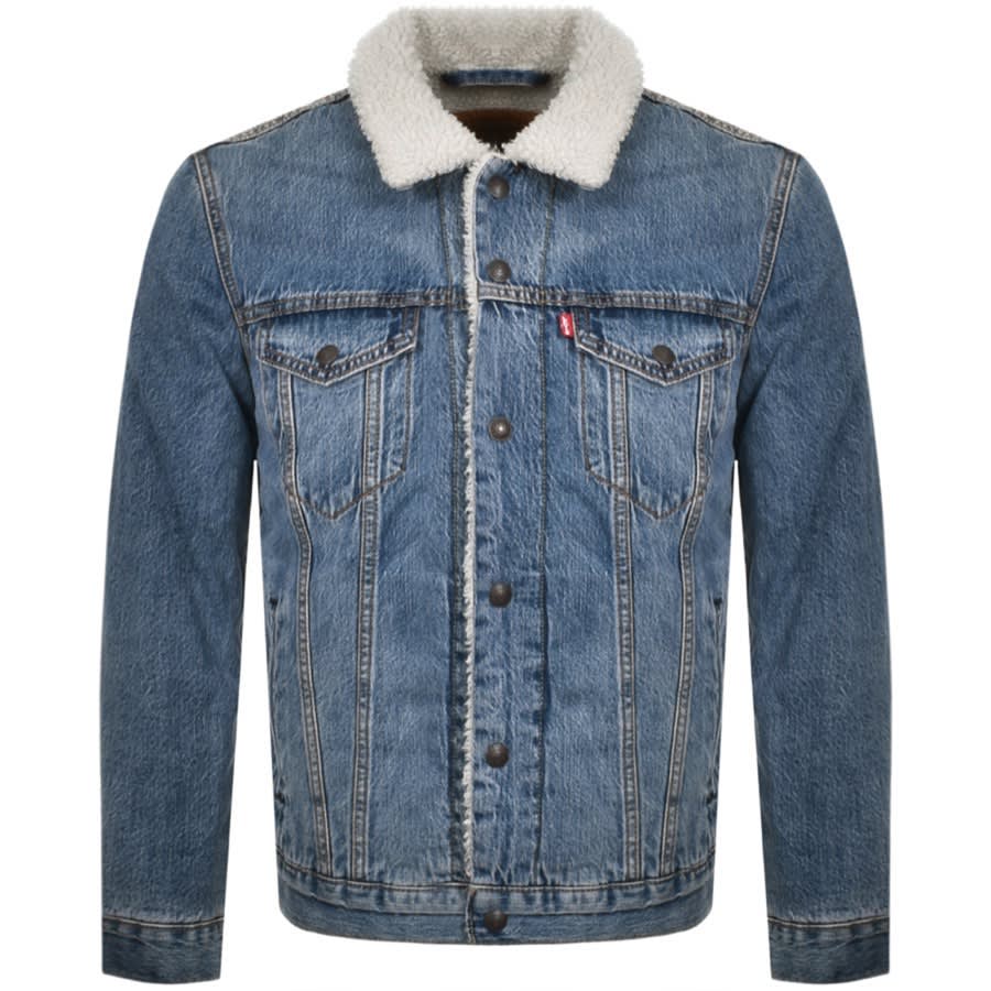 Alternative Image for ProductLevis Sherpa Trucker Denim Jacket Blue1
